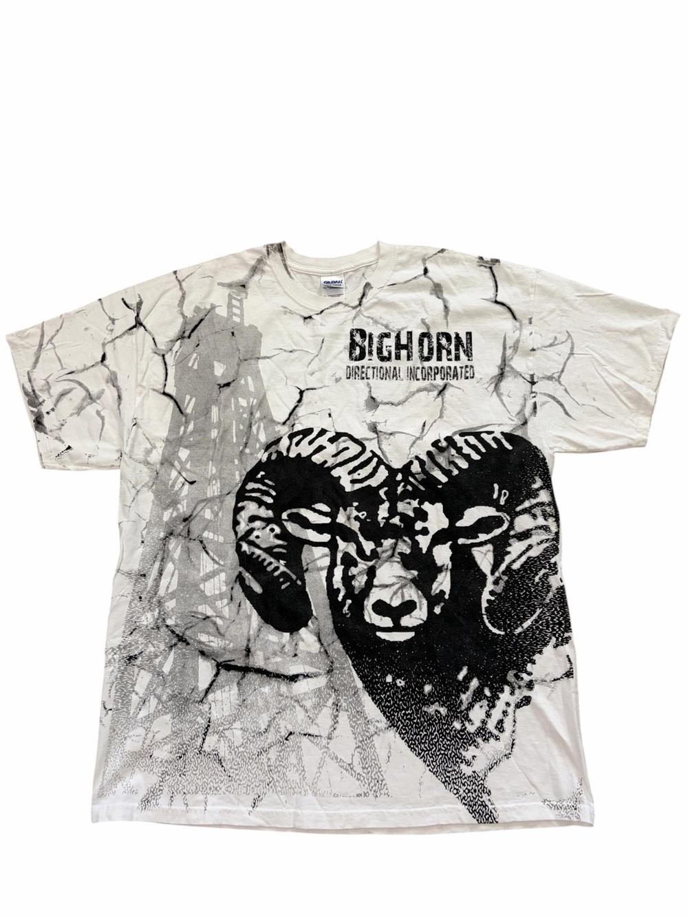VTG Dodge Big Horn Directional Inc AOP Shirt Men’s XL Graphic Trucks White
